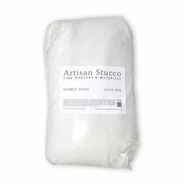 Artisan Stucco Marble Sand. 0 to 0.6 mm grain size - 25 Kg bag