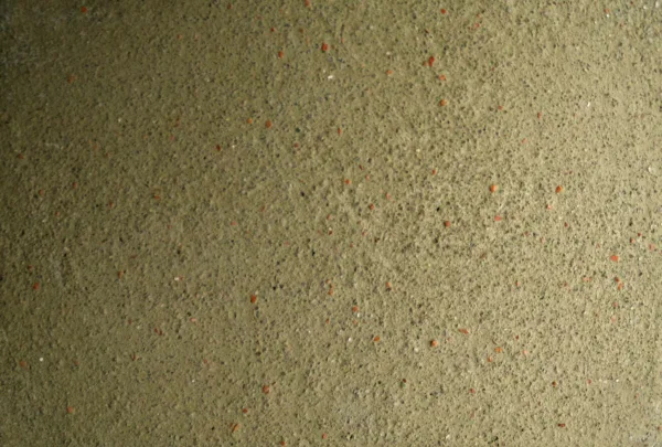 A Customized Artisan Stucco Green Floated lime plaster with red marble sand sparkles